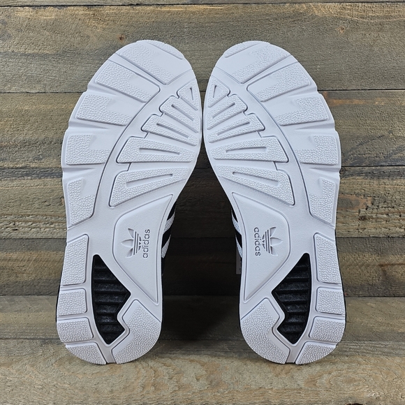 adidas Men's Originals ZX 1K Boost Shoes Sneakers White Black Silver - Picture 6 of 11